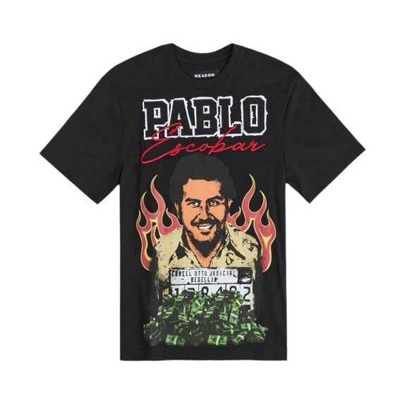 Reason x Pablo Escobar Mugshot T-Shirt - Picture 1 of 6